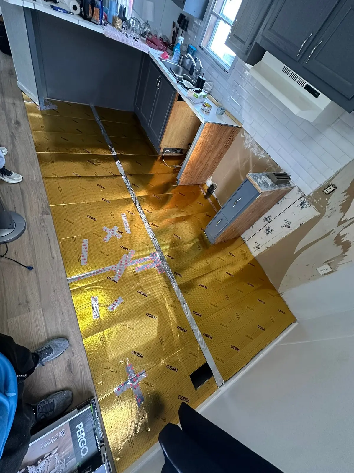 Kitchen, Hall, Bedroom and Bath Wood-Look Plank — Progress photo 3