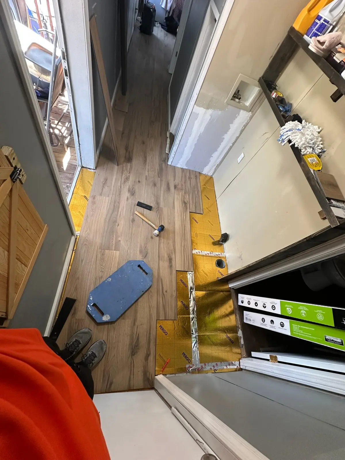 Kitchen, Hall, Bedroom and Bath Wood-Look Plank — Progress photo 7