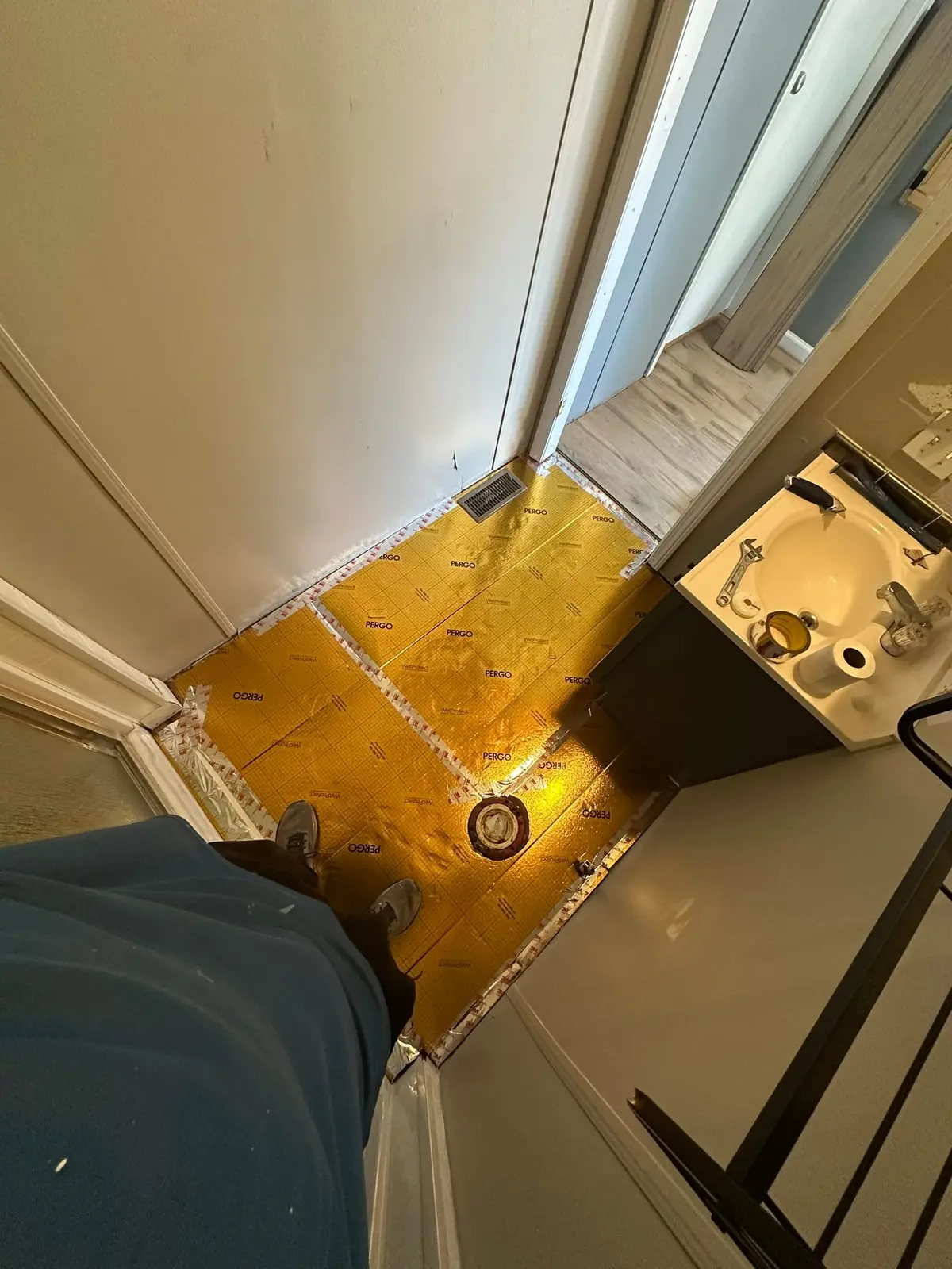 Kitchen, Hall, Bedroom and Bath Wood-Look Plank — Progress photo 11
