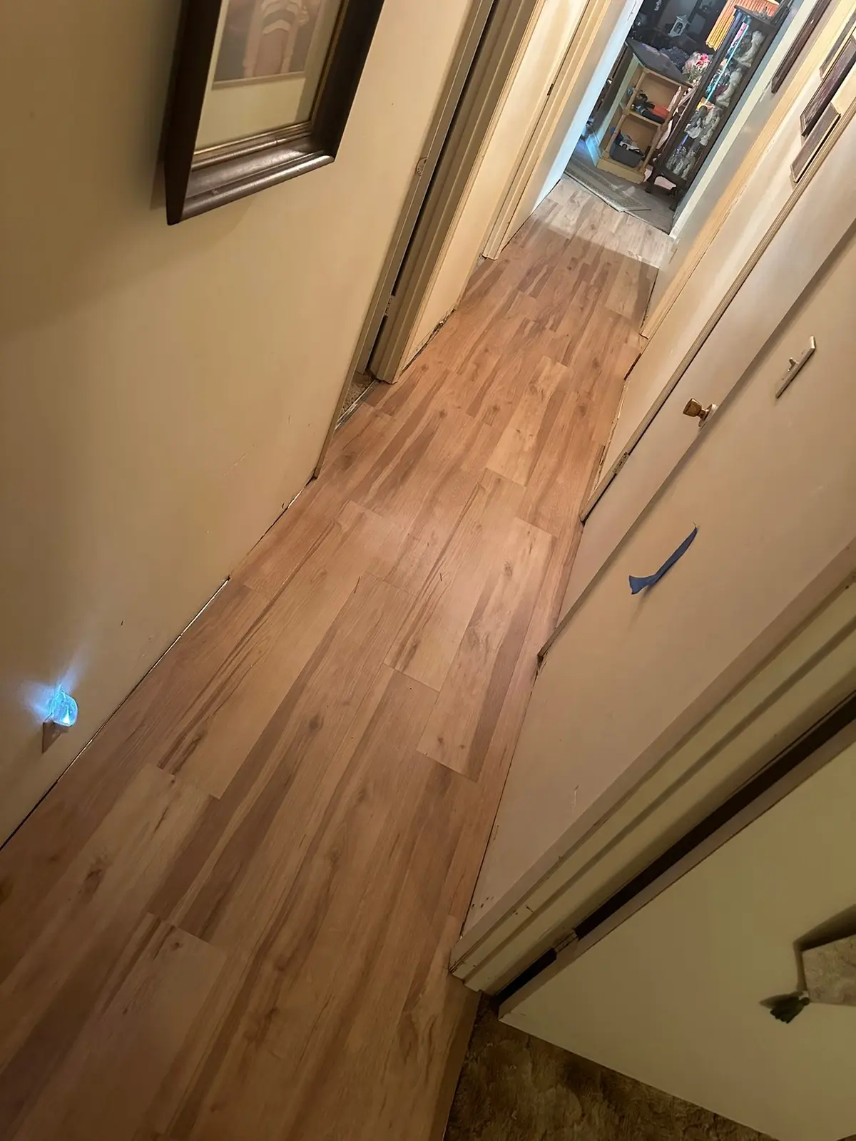 Light Wood-Look Plank in Hall, Kitchen and Living Room — finished photo 4