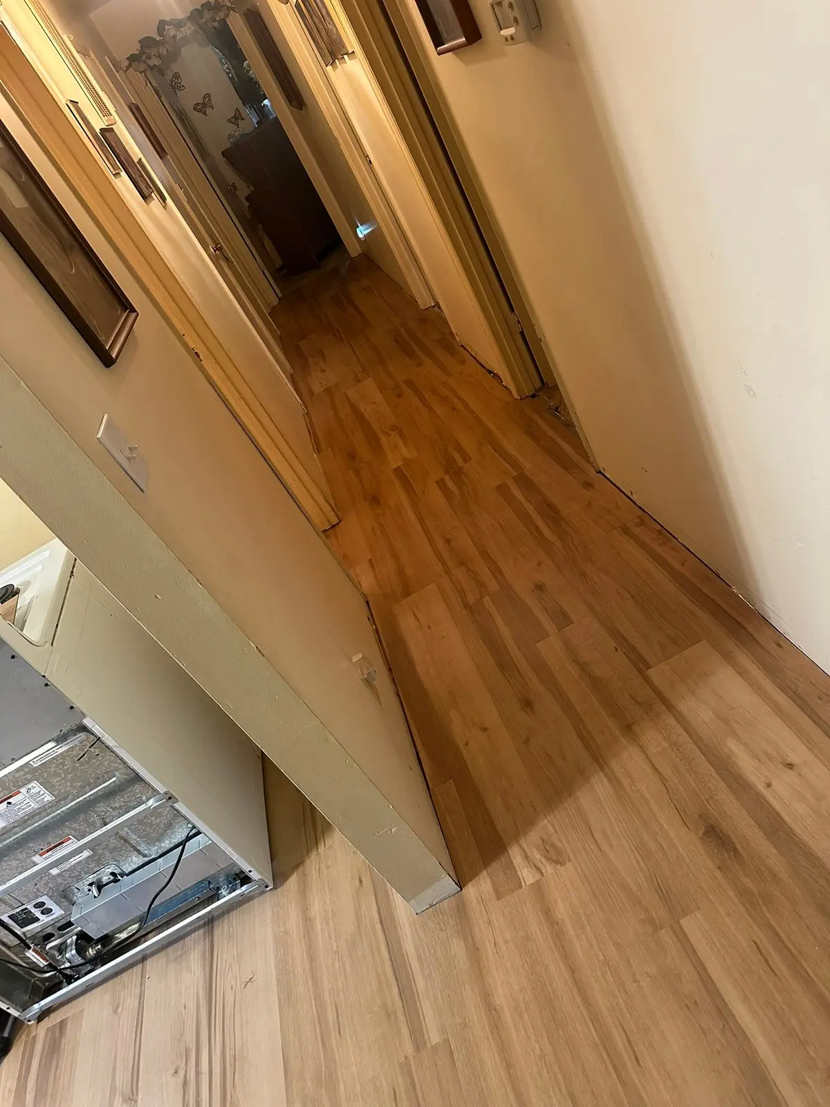 Light Wood-Look Plank in Hall, Kitchen and Living Room — finished photo 9