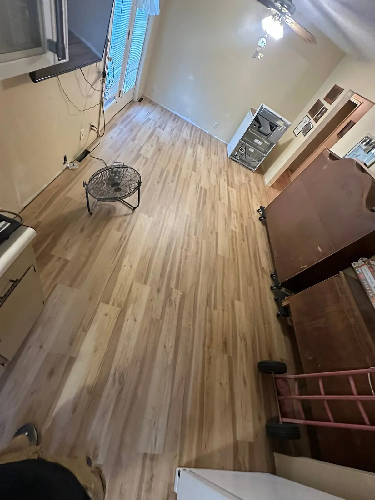 Light Wood-Look Plank in Hall, Kitchen and Living Room — finished photo 6