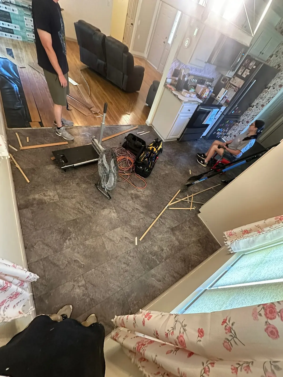 Dark Wood-Look Plank Through Main Living Areas — Demo photo 1
