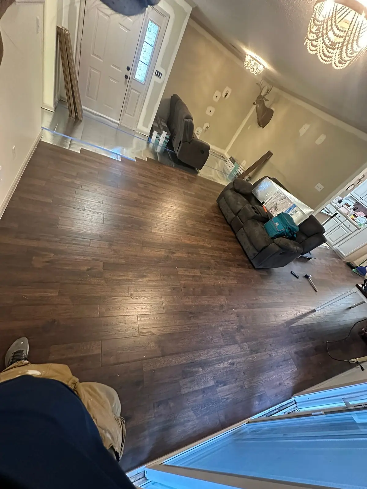 Dark Wood-Look Plank Through Main Living Areas — finished photo 6