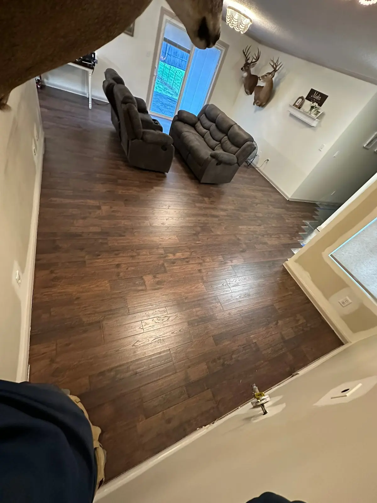 Dark Wood-Look Plank Through Main Living Areas — finished photo 3