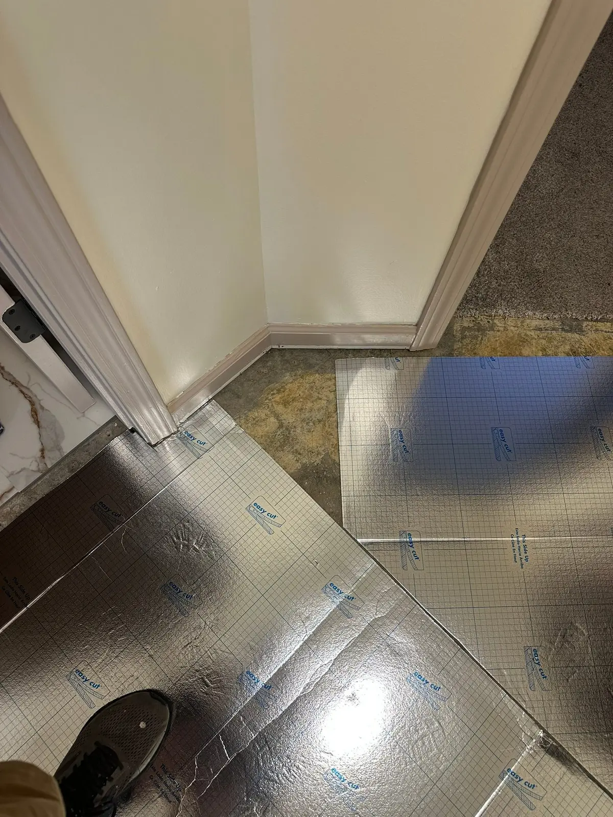 Dark Wood-Look Plank Through Main Living Areas — Progress photo 6