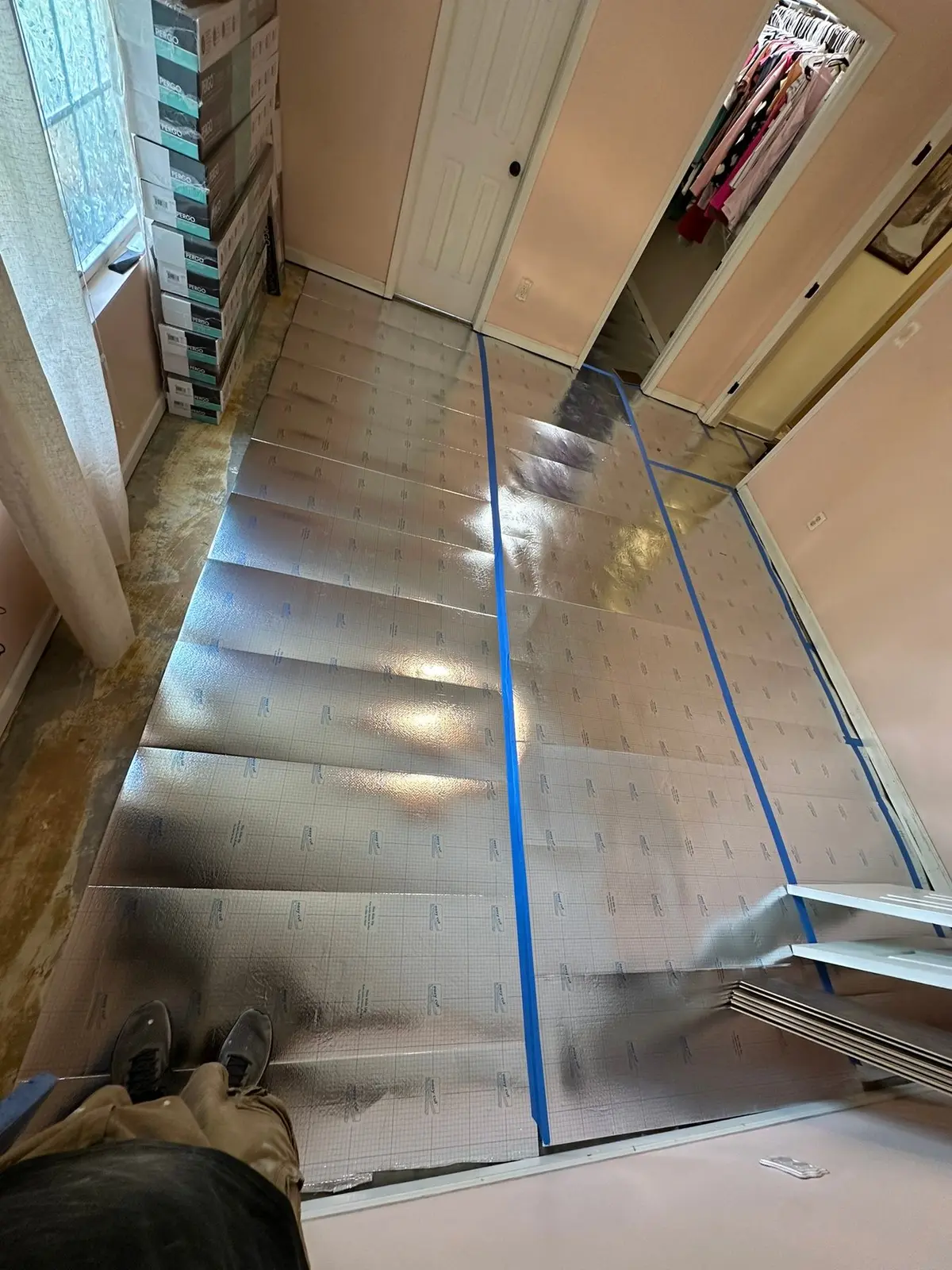 Dark Wood-Look Plank Through Main Living Areas — Progress photo 8