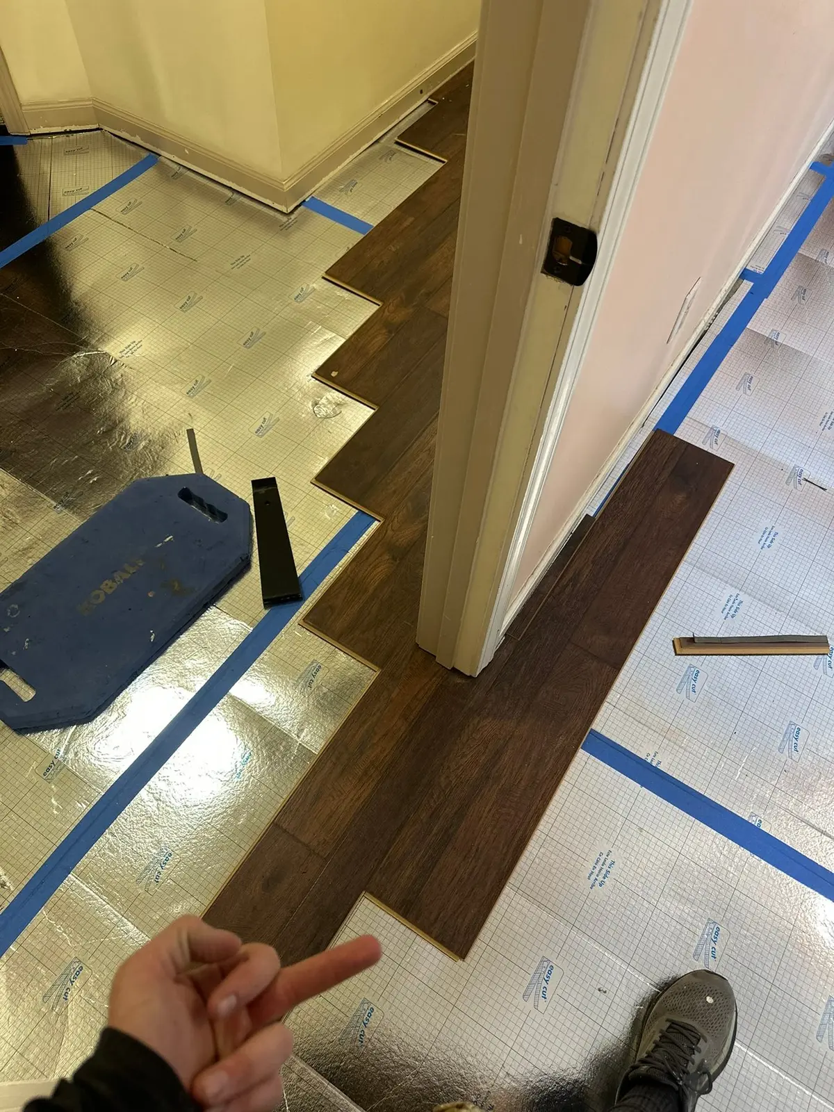Dark Wood-Look Plank Through Main Living Areas — Progress photo 9
