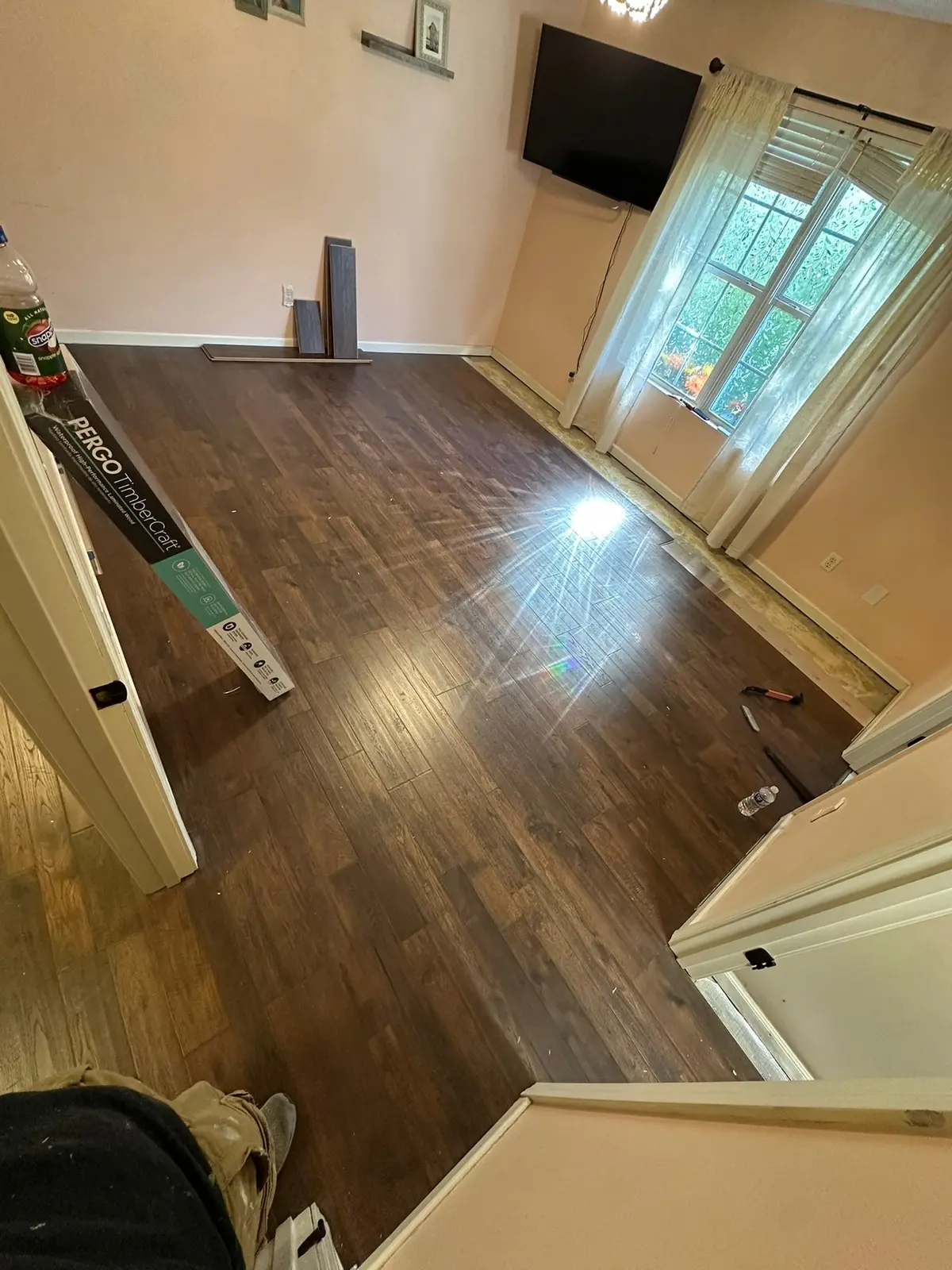 Dark Wood-Look Plank Through Main Living Areas — finished photo 11