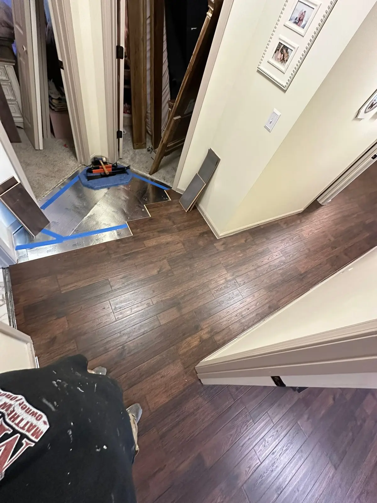Dark Wood-Look Plank Through Main Living Areas — finished photo 14