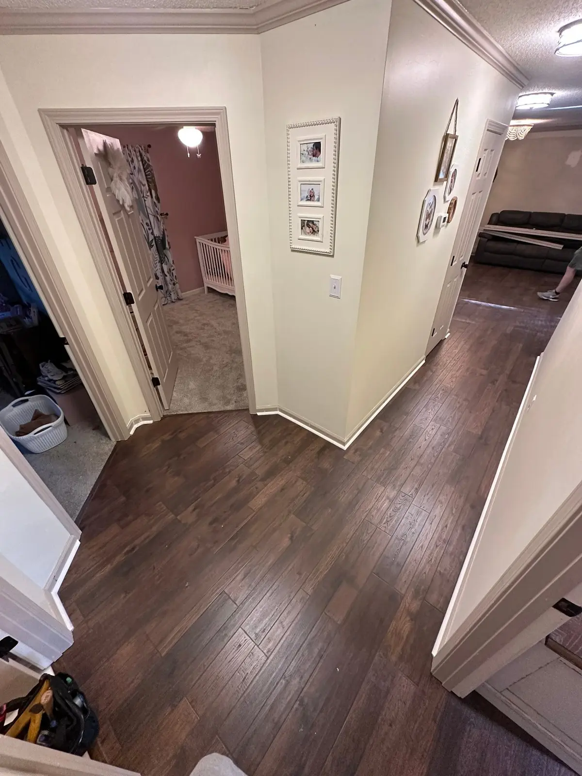 Dark Wood-Look Plank Through Main Living Areas — finished photo 17
