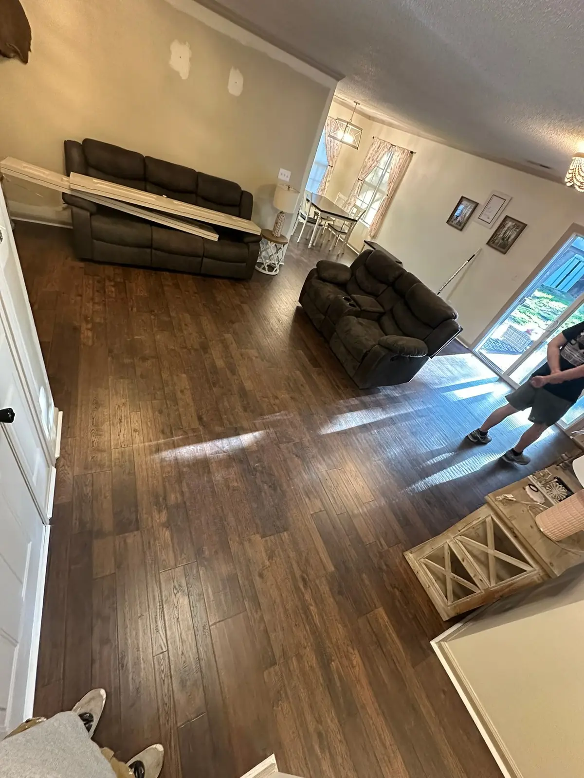 Dark Wood-Look Plank Through Main Living Areas — finished photo 8