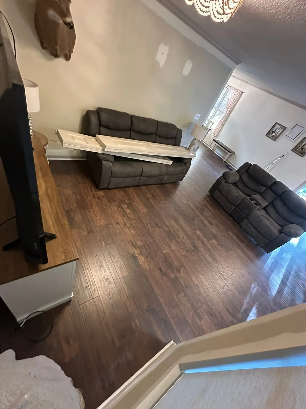Dark Wood-Look Plank Through Main Living Areas — finished photo 18