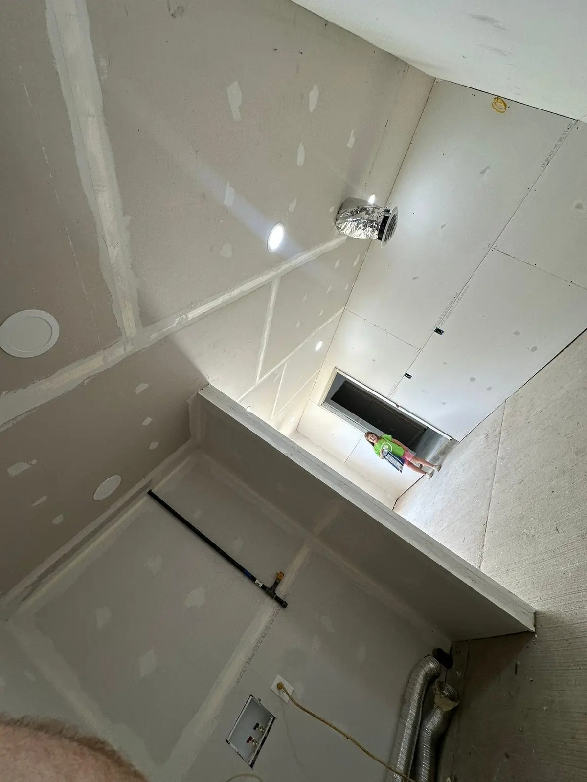 Interior Rebuild, New Drywall Over Concrete Slab