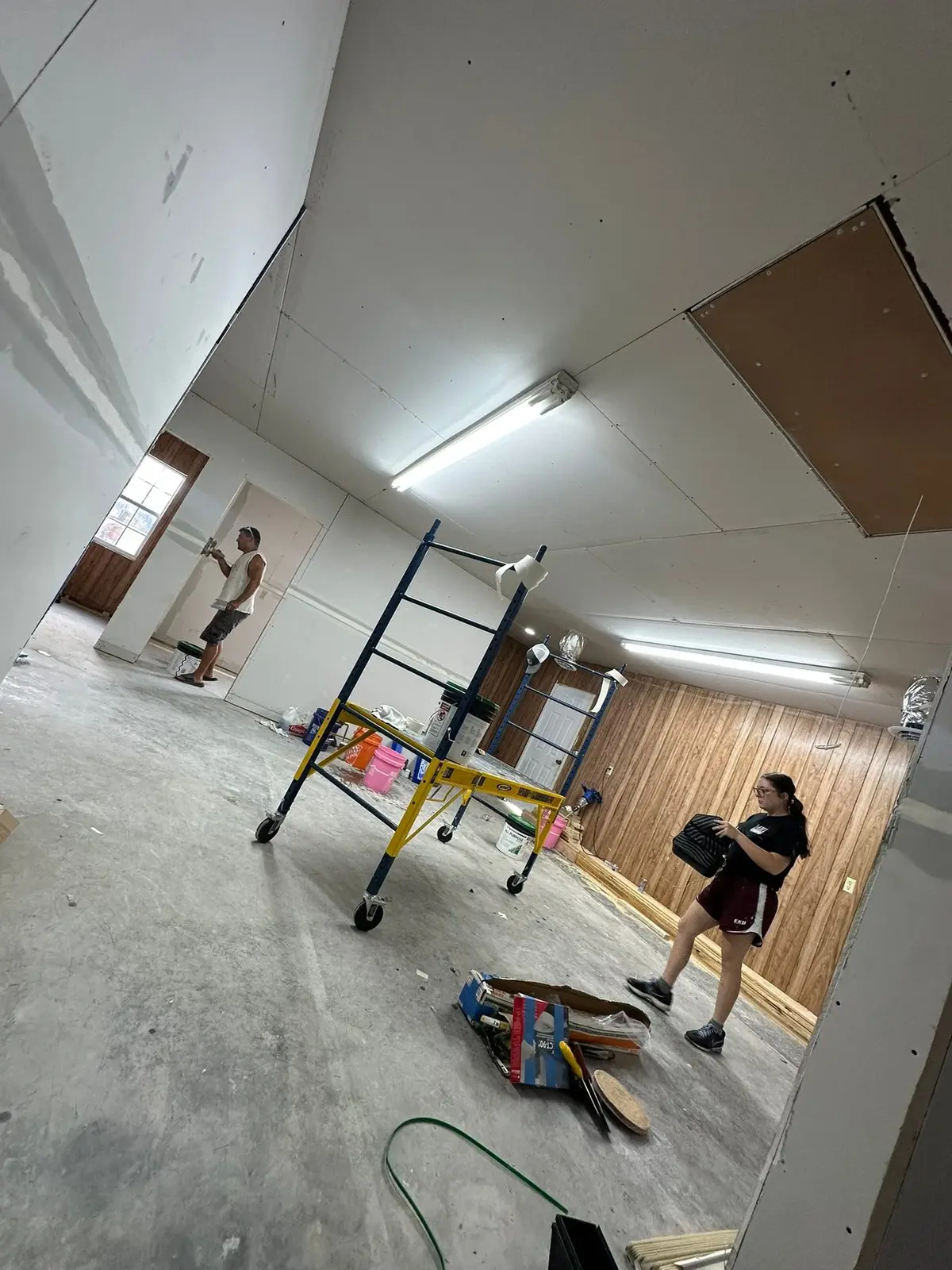 Interior Rebuild, New Drywall Over Concrete Slab — progress photo 5