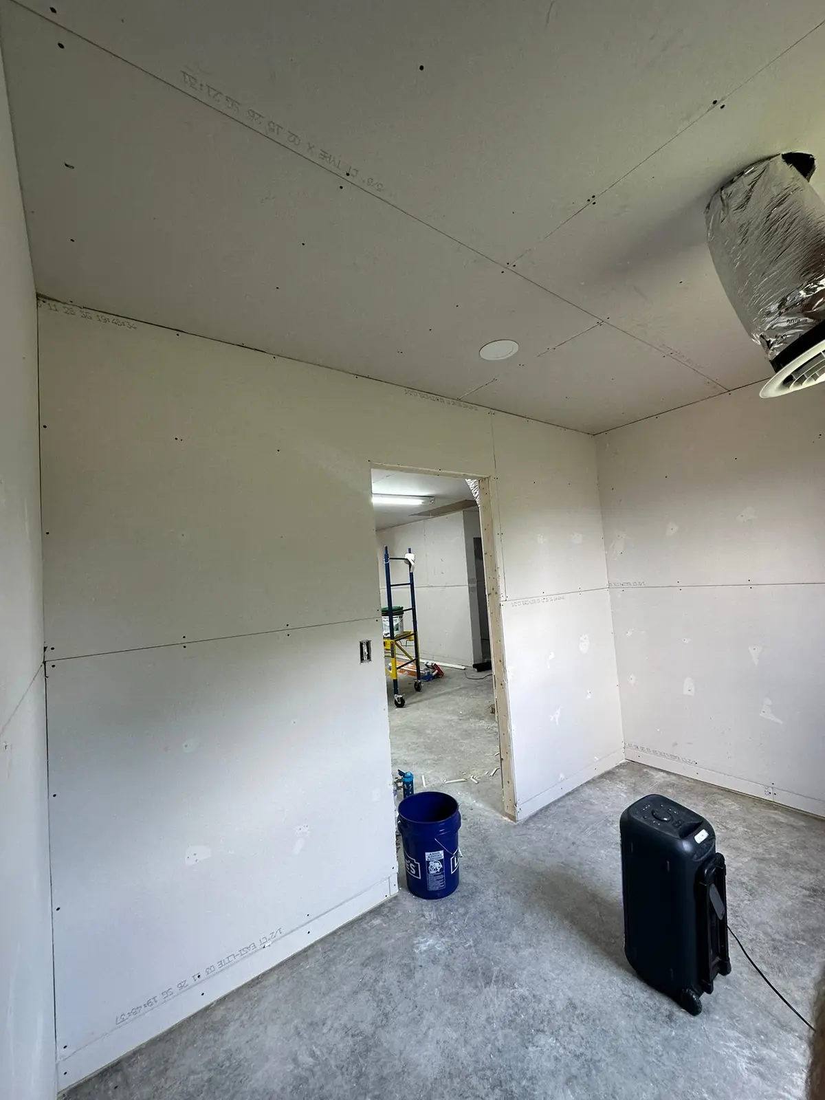 Interior Rebuild, New Drywall Over Concrete Slab — Progress photo 5