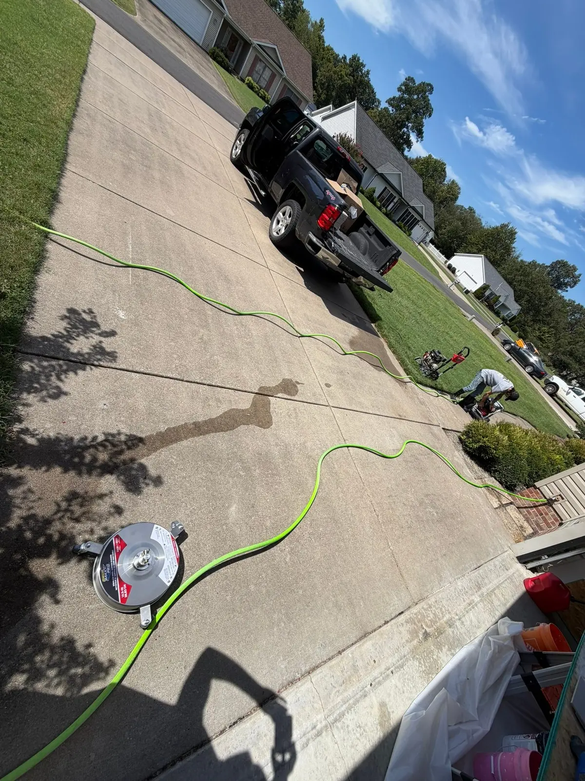 Driveway and Walkway Pressure Washing — Progress photo 2