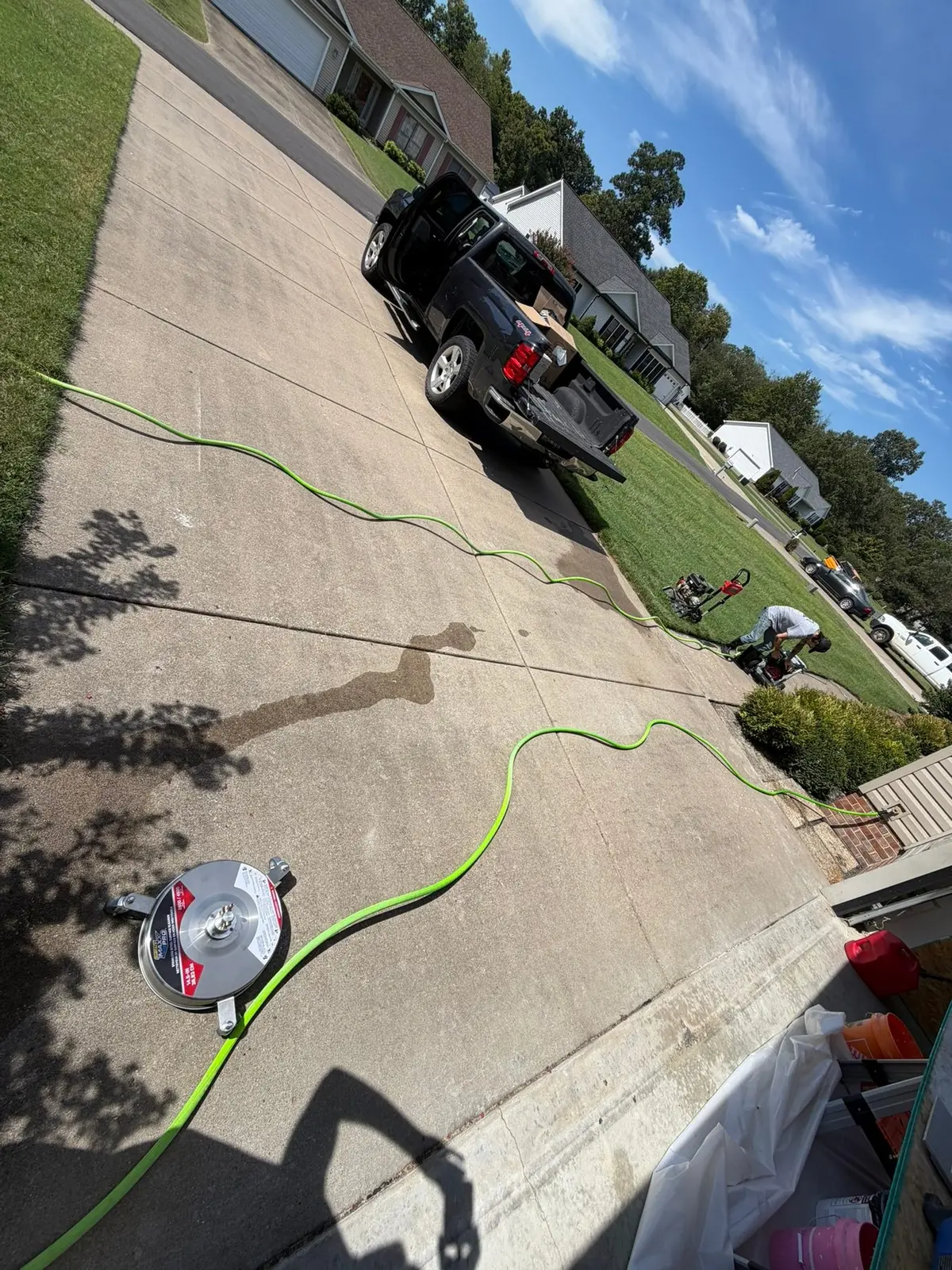Driveway and Walkway Pressure Washing — Progress photo 3