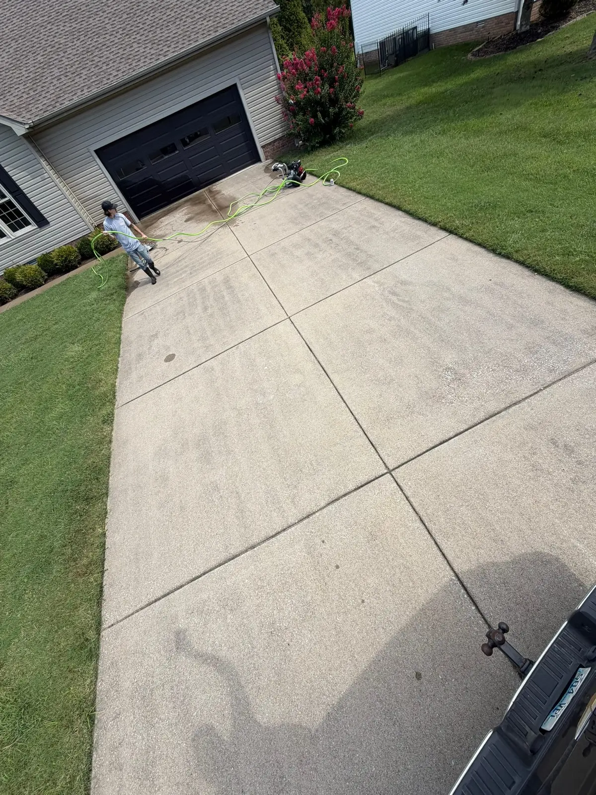 Driveway and Walkway Pressure Washing — progress photo 2