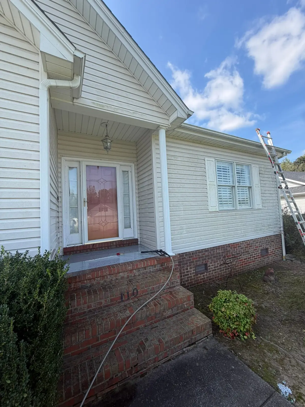Vinyl-Sided House Washing and Exterior Photos — progress photo 2